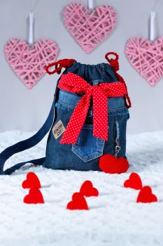 Torba Worek z Jeansu